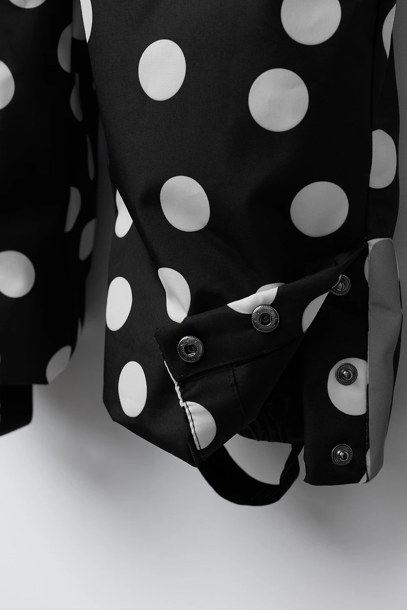 WATER-RESISTANT AND WINDPROOF POLKA DOT OVERALLS