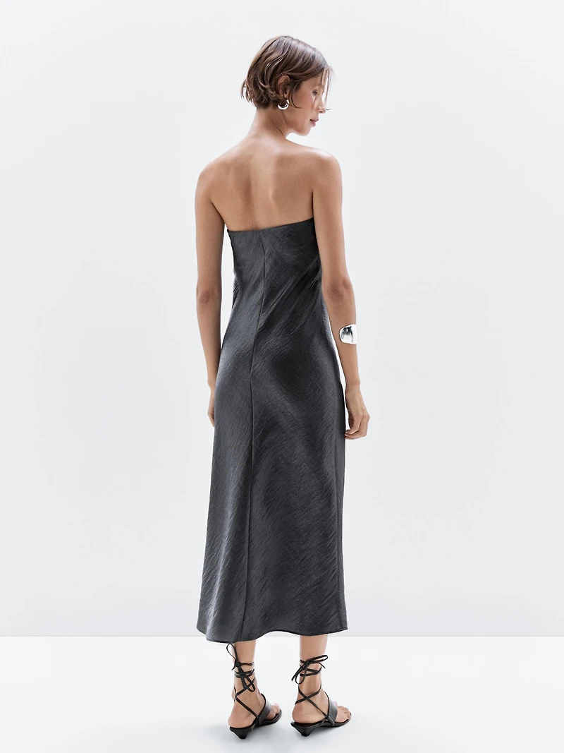 Robe midi fluide bustier