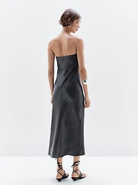 Robe midi fluide bustier