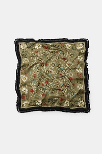 FRINGED FLORAL PRINT SCARF