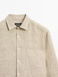 100% linen regular fit shirt