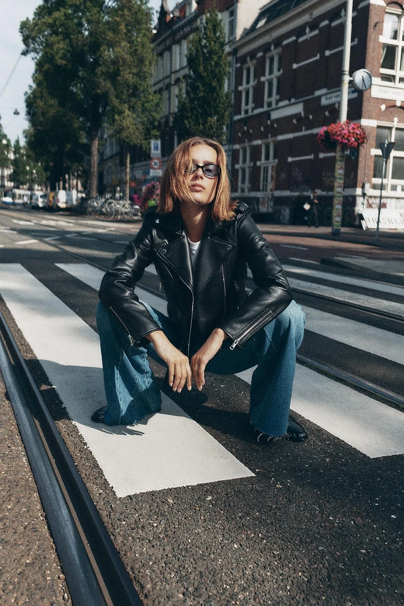 FAUX LEATHER BIKER JACKET