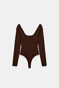 BODY EN POLYAMIDE À ENCOLURE CARRÉE