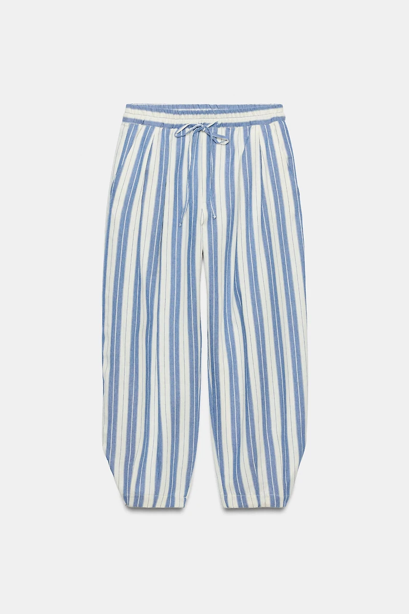 PANTALON STYLE PYJAMA À RAYURES ZW COLLECTION