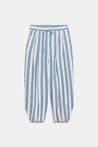 PANTALON STYLE PYJAMA À RAYURES ZW COLLECTION