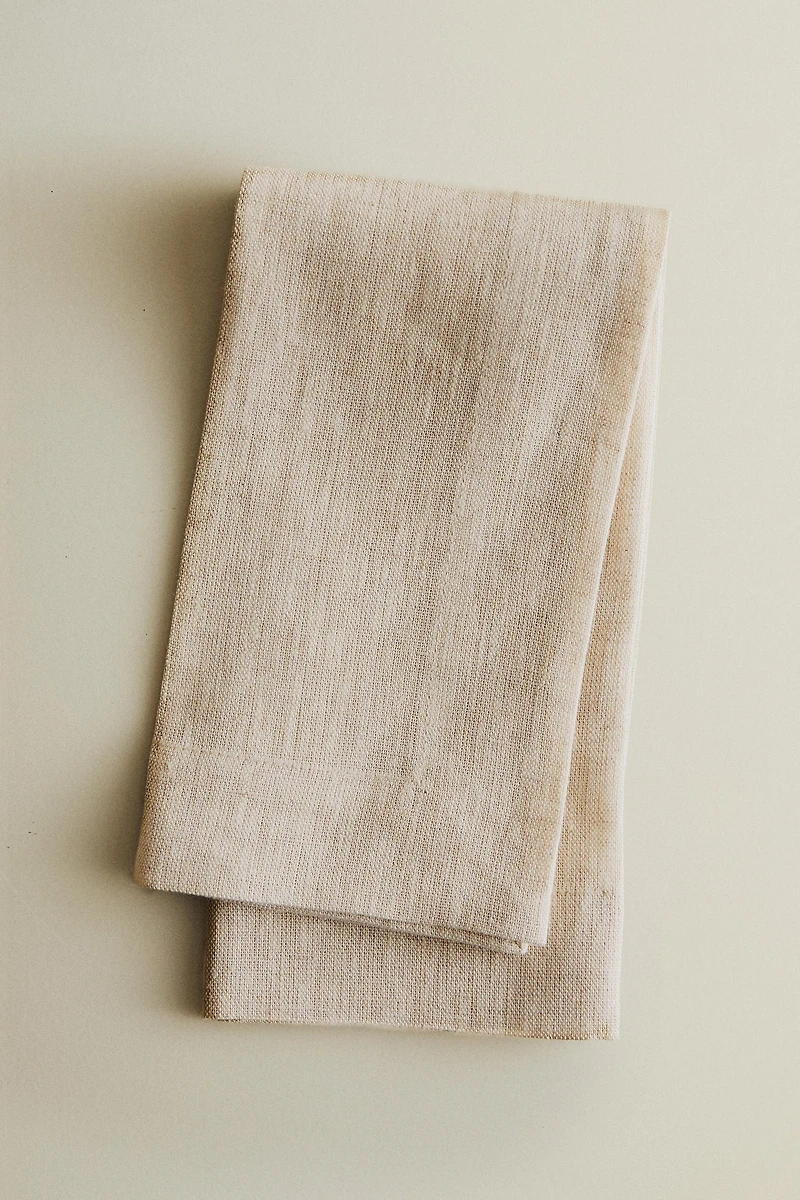 PACK SERVIETTES DE TABLE LIN DOUBLE TISSU (LOT DE 2)