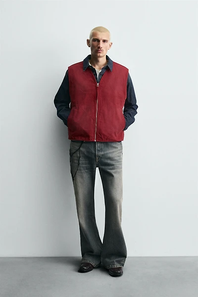 GILET MATELASSÉ DÉLAVÉ