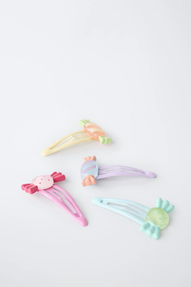 PACK OF FOUR CANDY HAIR CLIPS