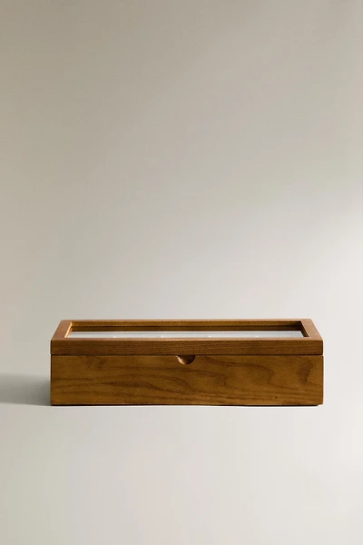 WOODEN JEWELRY AND WATCH BOX