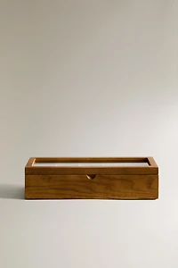 WOODEN JEWELRY AND WATCH BOX