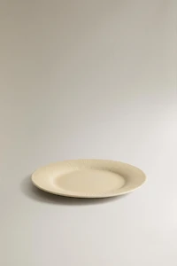 STRIPED STONEWARE DESSERT PLATE