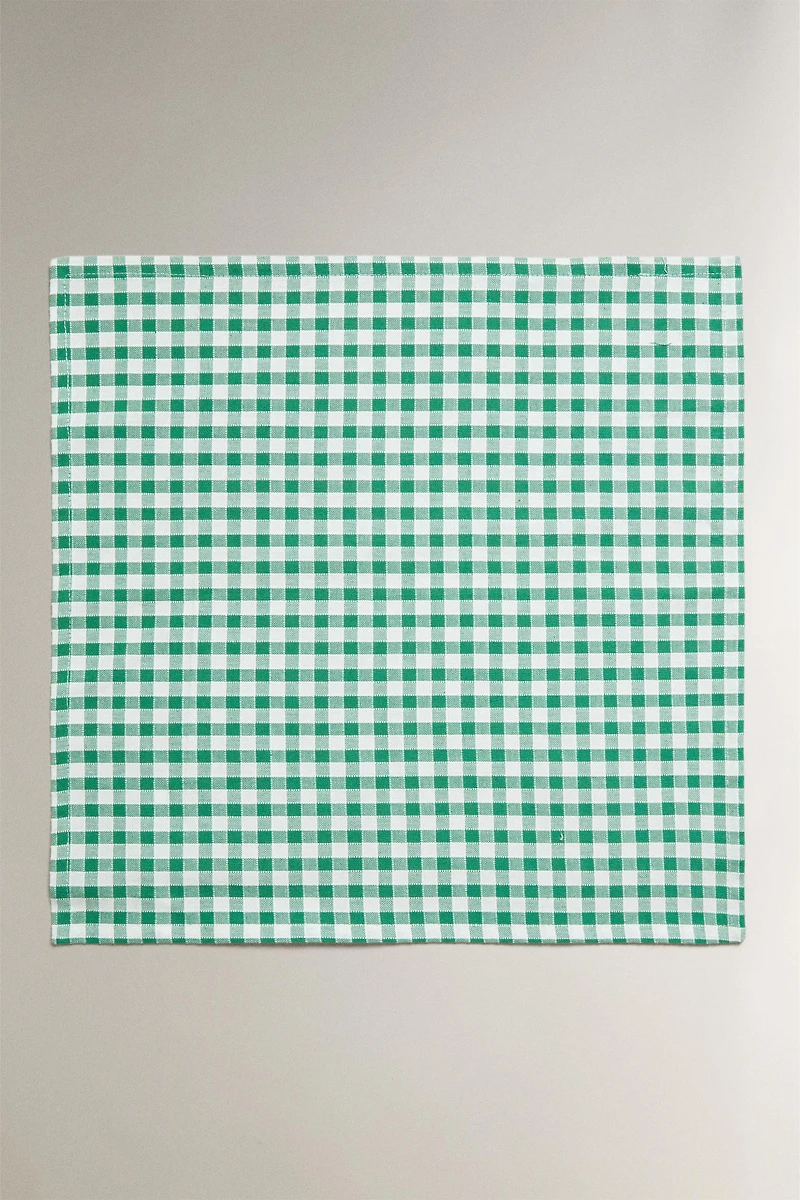 GINGHAM CHECK NAPKINS (PACK OF 2)