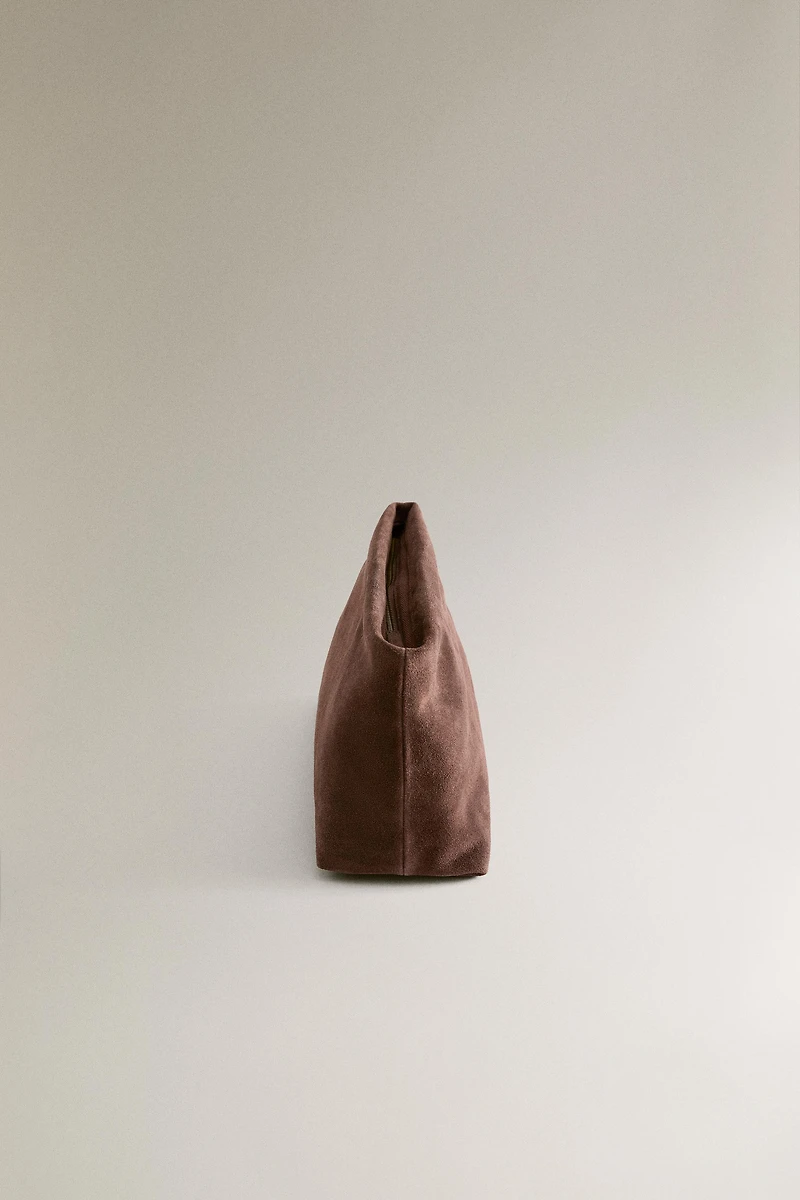SPLIT SUEDE MAKEUP BAG