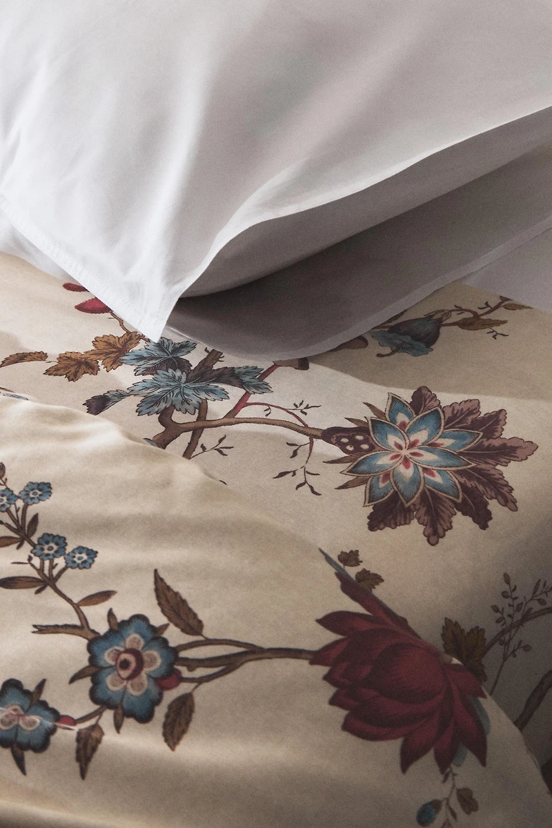 DRAP DE DESSUS SATIN FLORAL | KATHARINE POLE