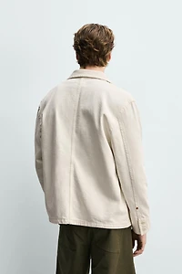 BLOUSON COUPE DÉCONTRACTÉE POCHES