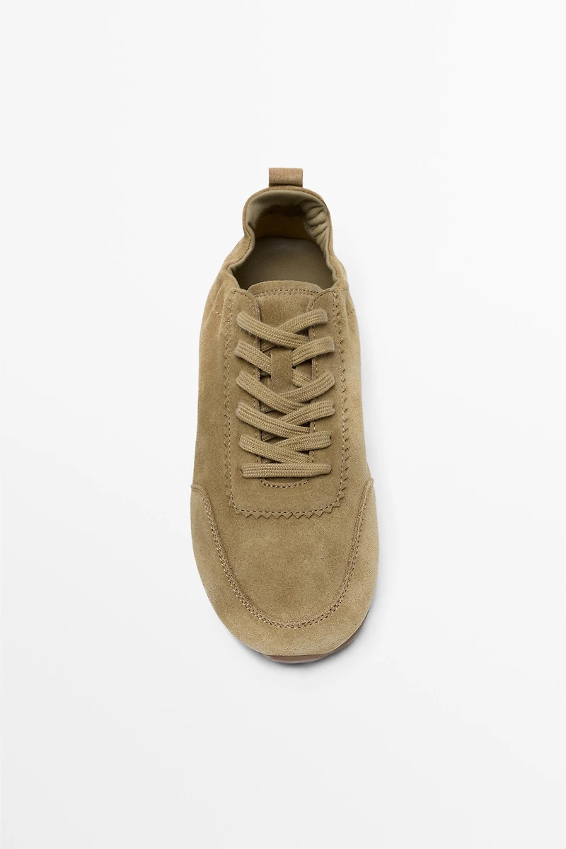 Soft leather trainers