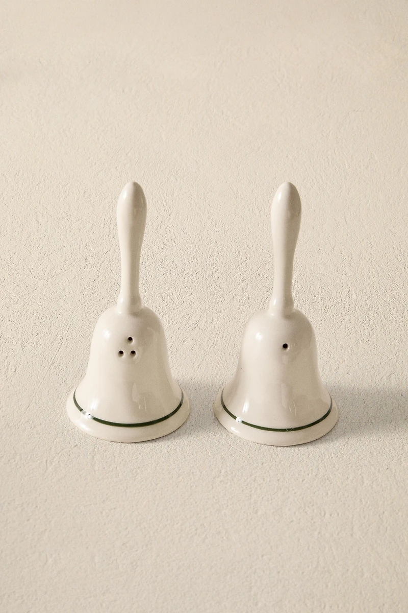 CHRISTMAS BELL SALT AND PEPPER SHAKER SET
