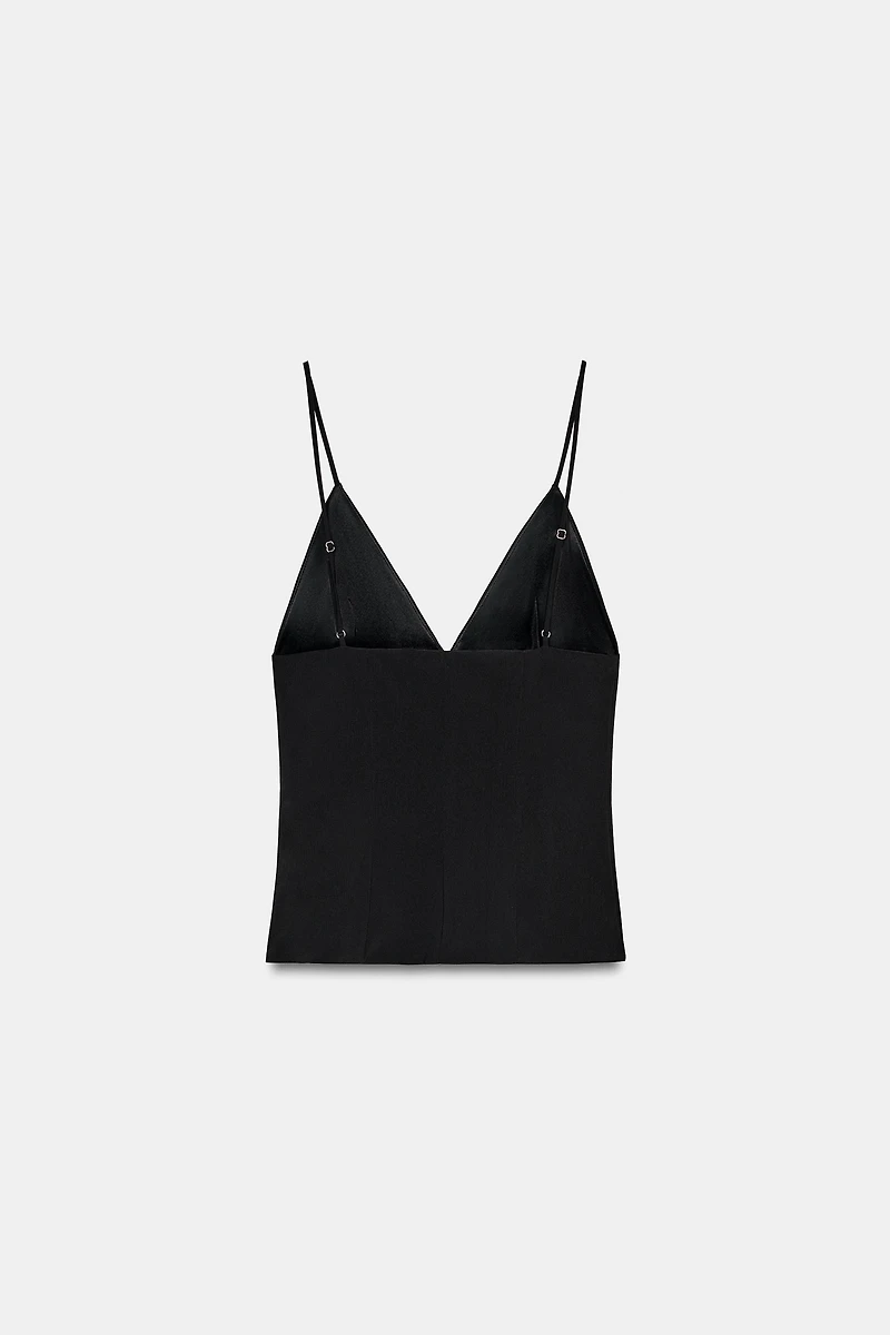 PLEATED STRAP TOP