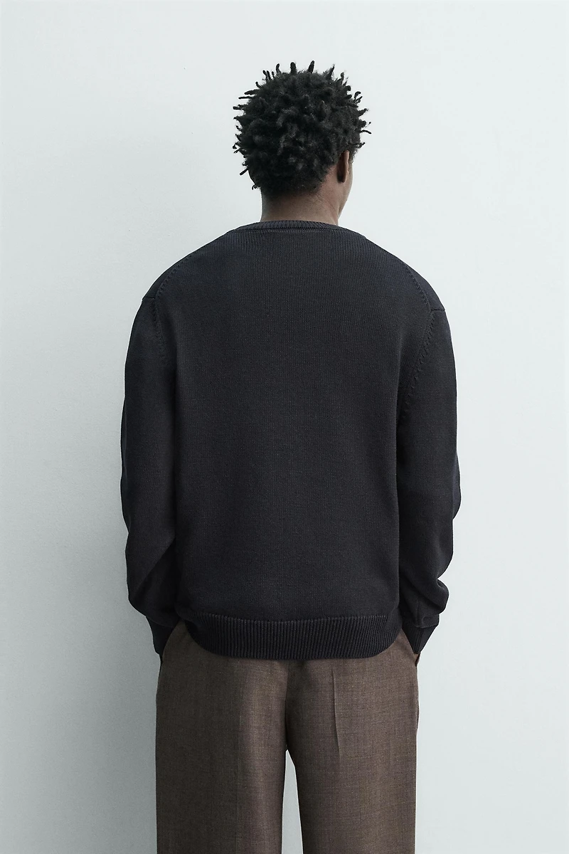 REGULAR FIT COTTON JUMPER