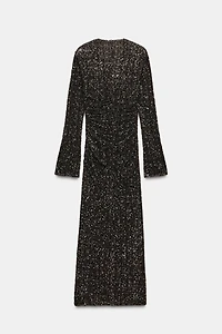 ZW COLLECTION SEQUIN SHOULDER PAD DRESS