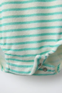 STRIPED TOWEL EFFECT BODYSUIT