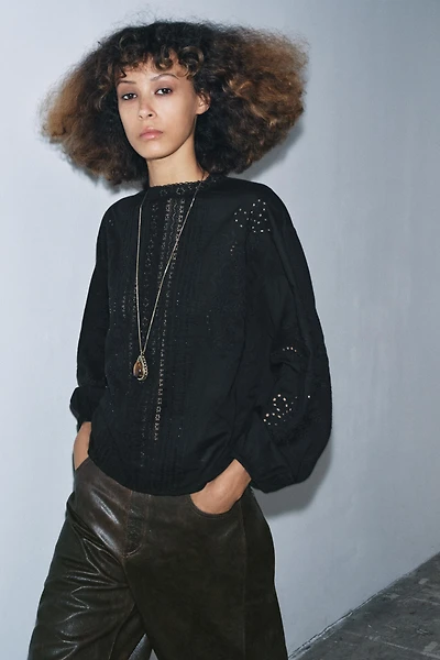 CHEMISE BRODERIES ET ENTRE-DEUX ZW COLLECTION