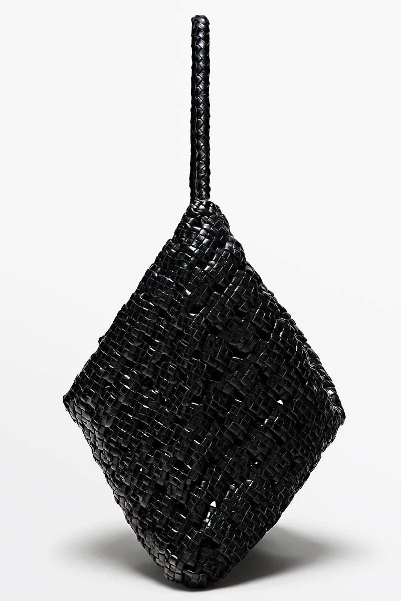 Medium braided nappa leather bag
