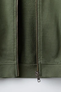 FLEECE LOGO BOMBER JACKET