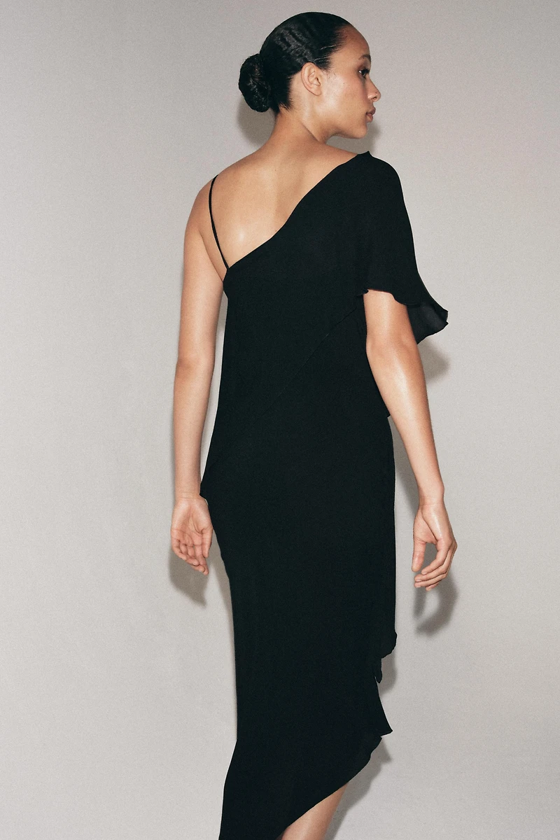 ZW COLLECTION ASYMMETRIC MIDI DRESS