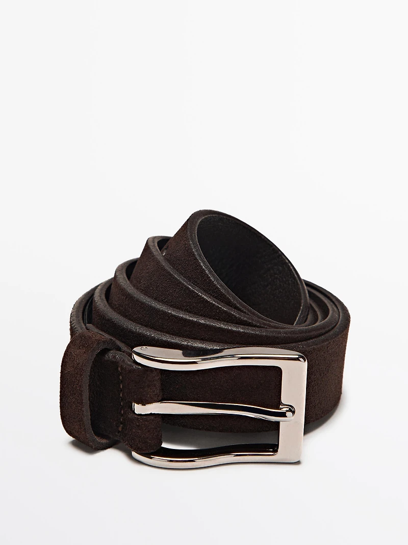 Plush nappa leather belt