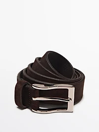 Plush nappa leather belt