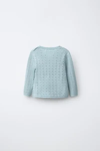 POINTELLE KNIT CARDIGAN