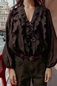 RUFFLED BLOUSE