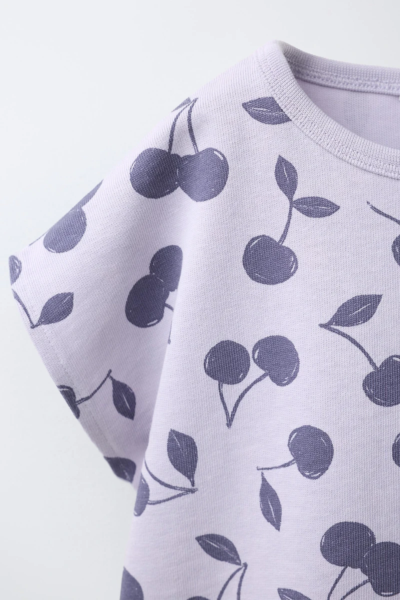 CHERRY T-SHIRT AND BLOOMERS SET