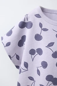 CHERRY T-SHIRT AND BLOOMERS SET