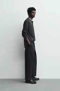 PANTALON STRAIGHT FIT STRUCTURÉ