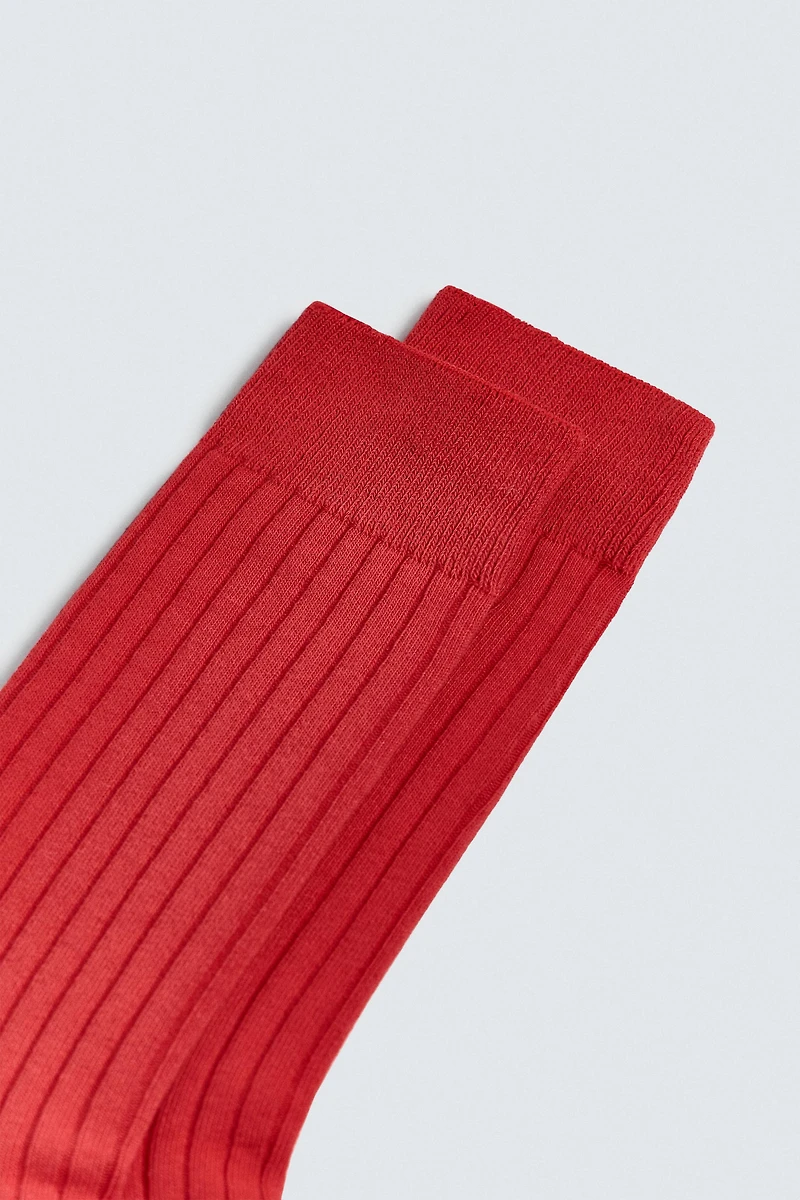 RIBBED TEXTURED SOCKS