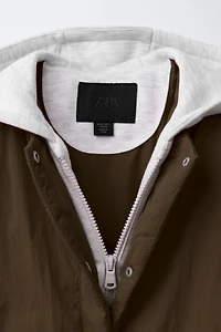 HOODED QUILTED JACKET