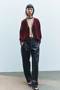 100% WOOL GOLD BUTTON CARDIGAN