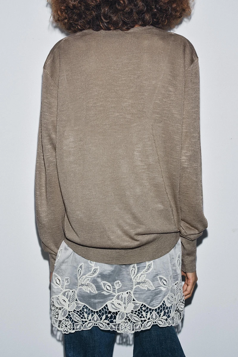 COMBINED KNIT SWEATER