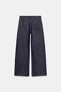 ZW COLLECTION RELAXED PLEATED MID-RISE JEANS