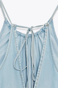 ROBE HALTER À FRONCES