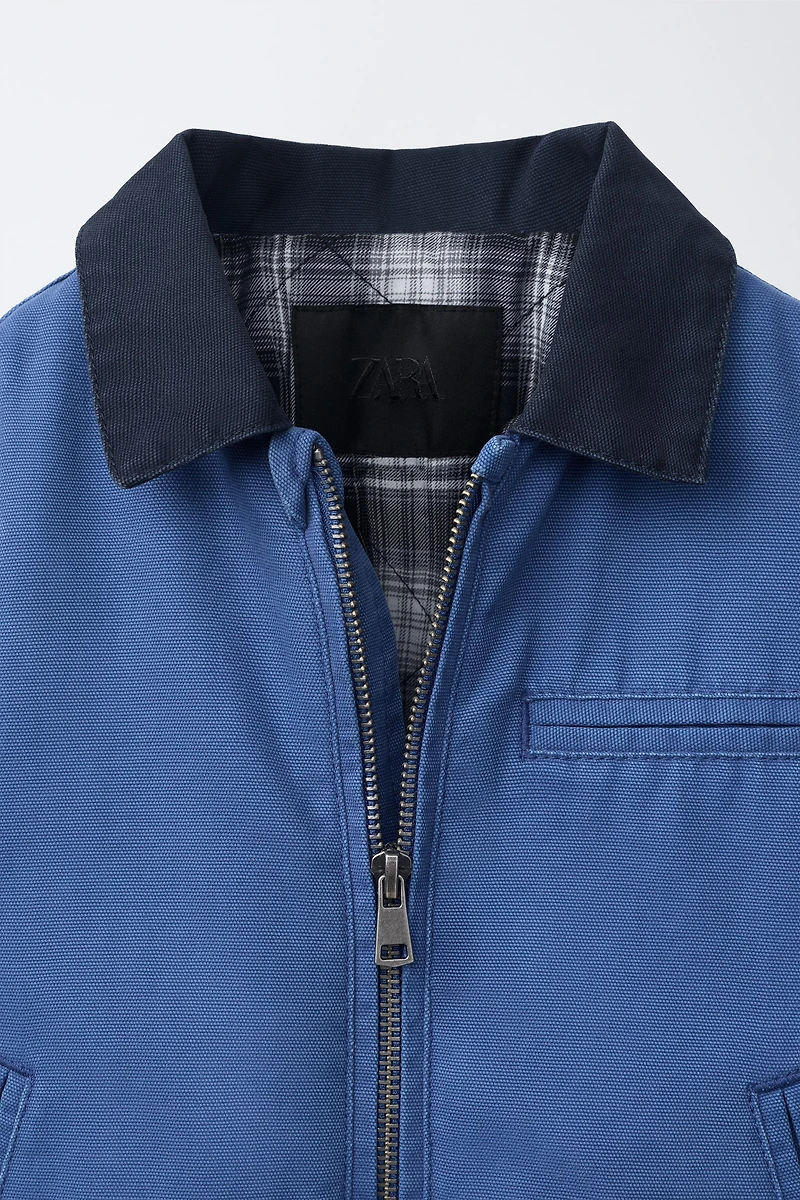 CONTRAST COLLAR JACKET
