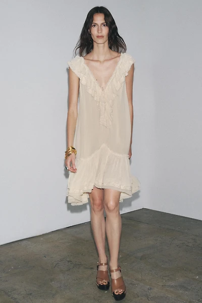 RUFFLED LACE DRESS ZW COLLECTION
