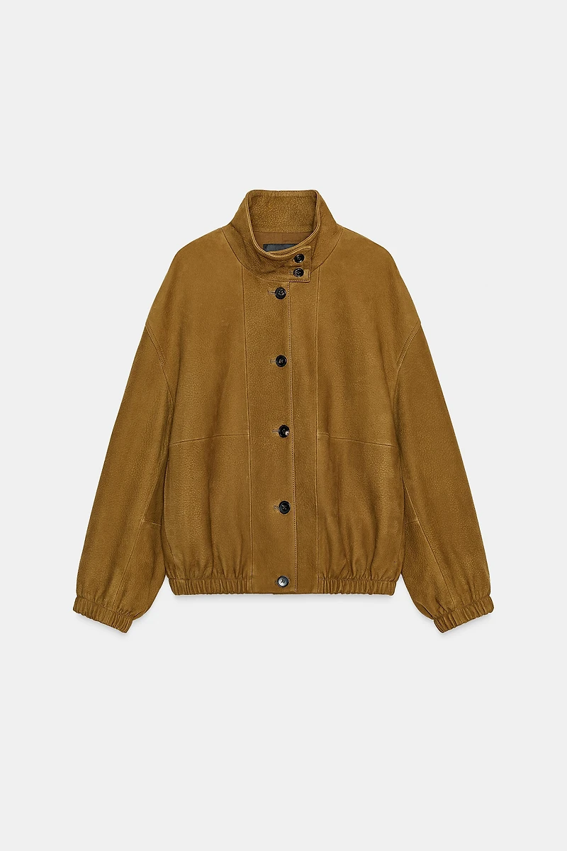 LEATHER BOMBER JACKET ZW COLLECTION LIMITED EDITION
