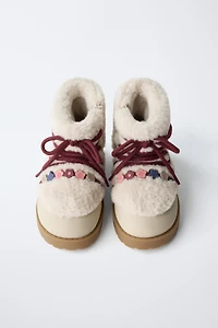 BOTTES À FANTAISIE EFFET FOURRURE