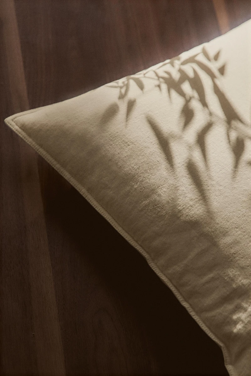 HOUSSE DE COUSSIN LIN ET COTON