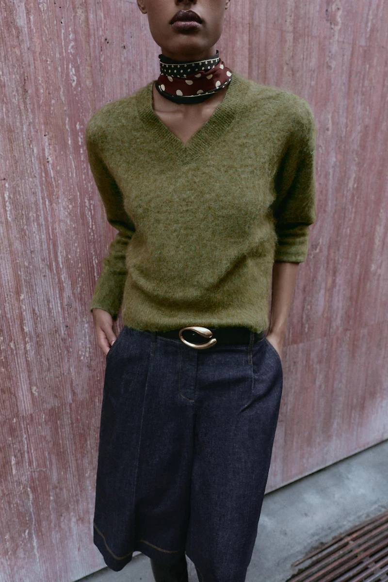 PULL EN MAILLE EFFET BROSSÉ