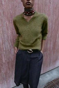 PULL EN MAILLE EFFET BROSSÉ