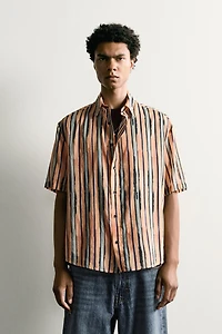 COTTON-VISCOSE STRIPED SHIRT